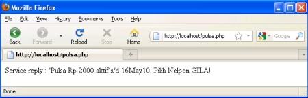 Cek pulsa Gammu PHP