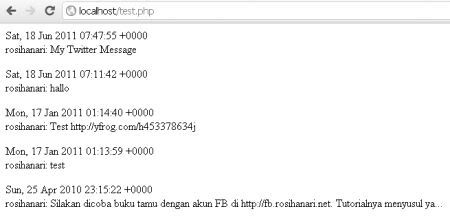 script php twitter